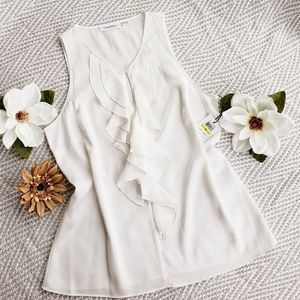 NWT Calvin Klein Ruffle Front Suit Top